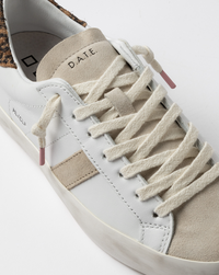 Hill Low White Leather Trainer Leopard