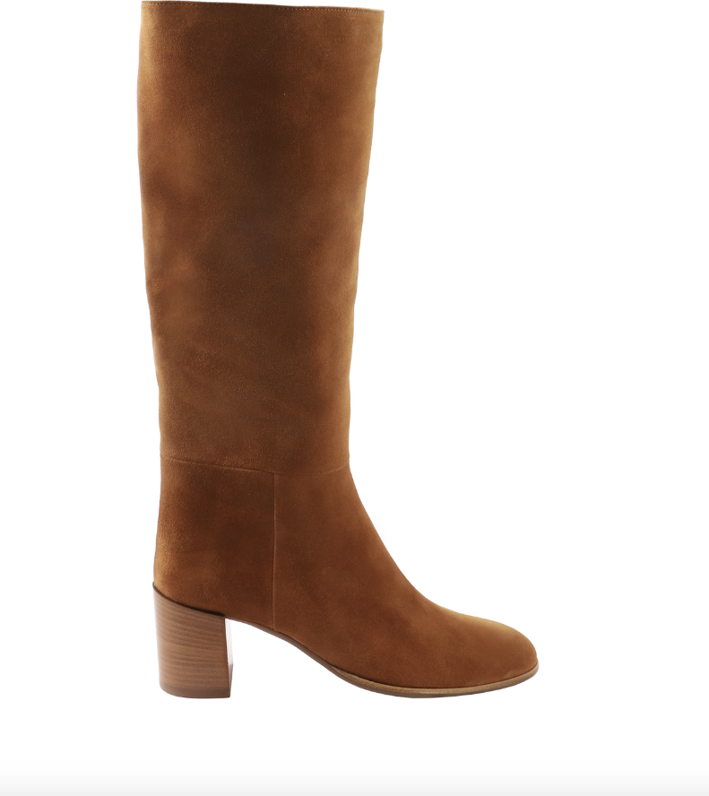 Jess Camel Suede Knee High Boot