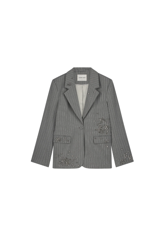 Keaton Blazer Grey Melange
