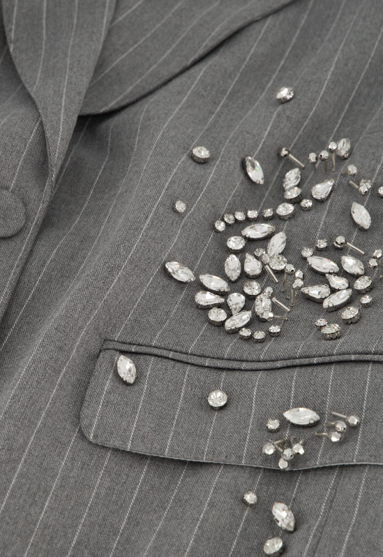 Keaton Blazer Grey Melange