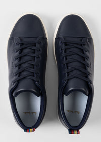 Lee Navy Leather Trainers