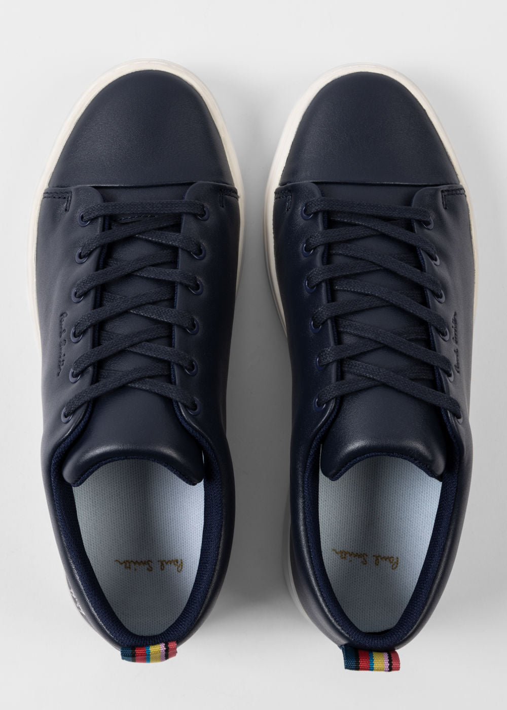 Navy Leather 'Lee' Trainers