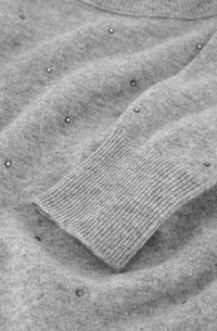 Lidi Rhinestone Pullover Grey Melange