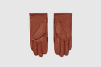 Cognac Heart Leather Gloves