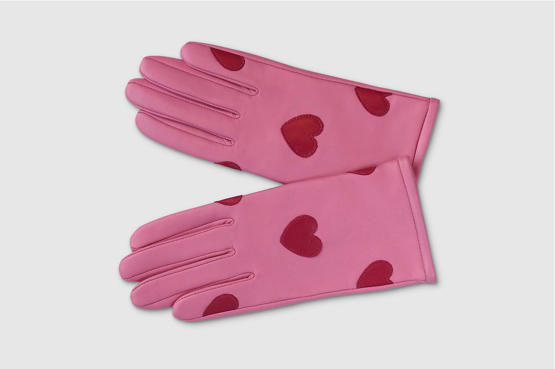 Pink Heart Gloves