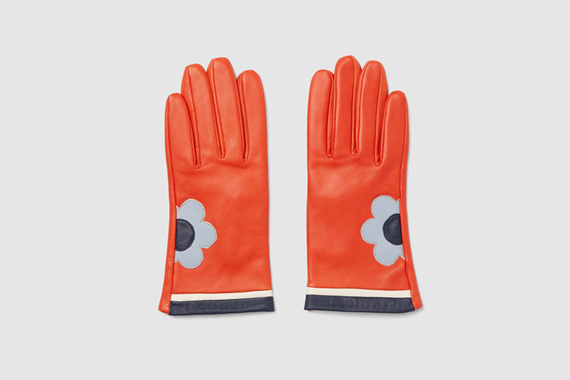 Leather Gloves Tomato Daisy
