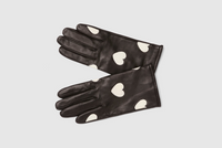 Black Heart Leather Gloves