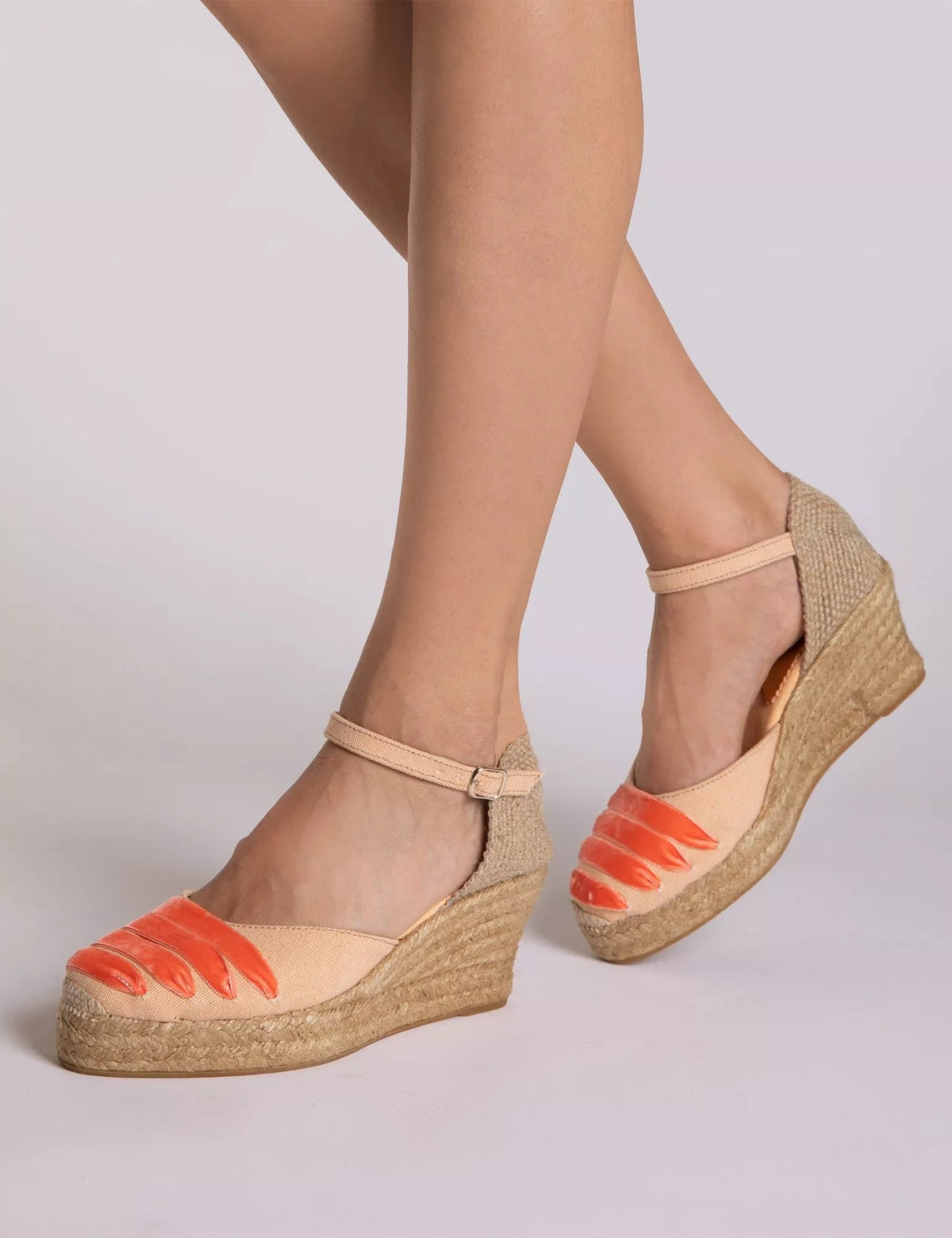 Mary Jane Dali Espadrille Apricot