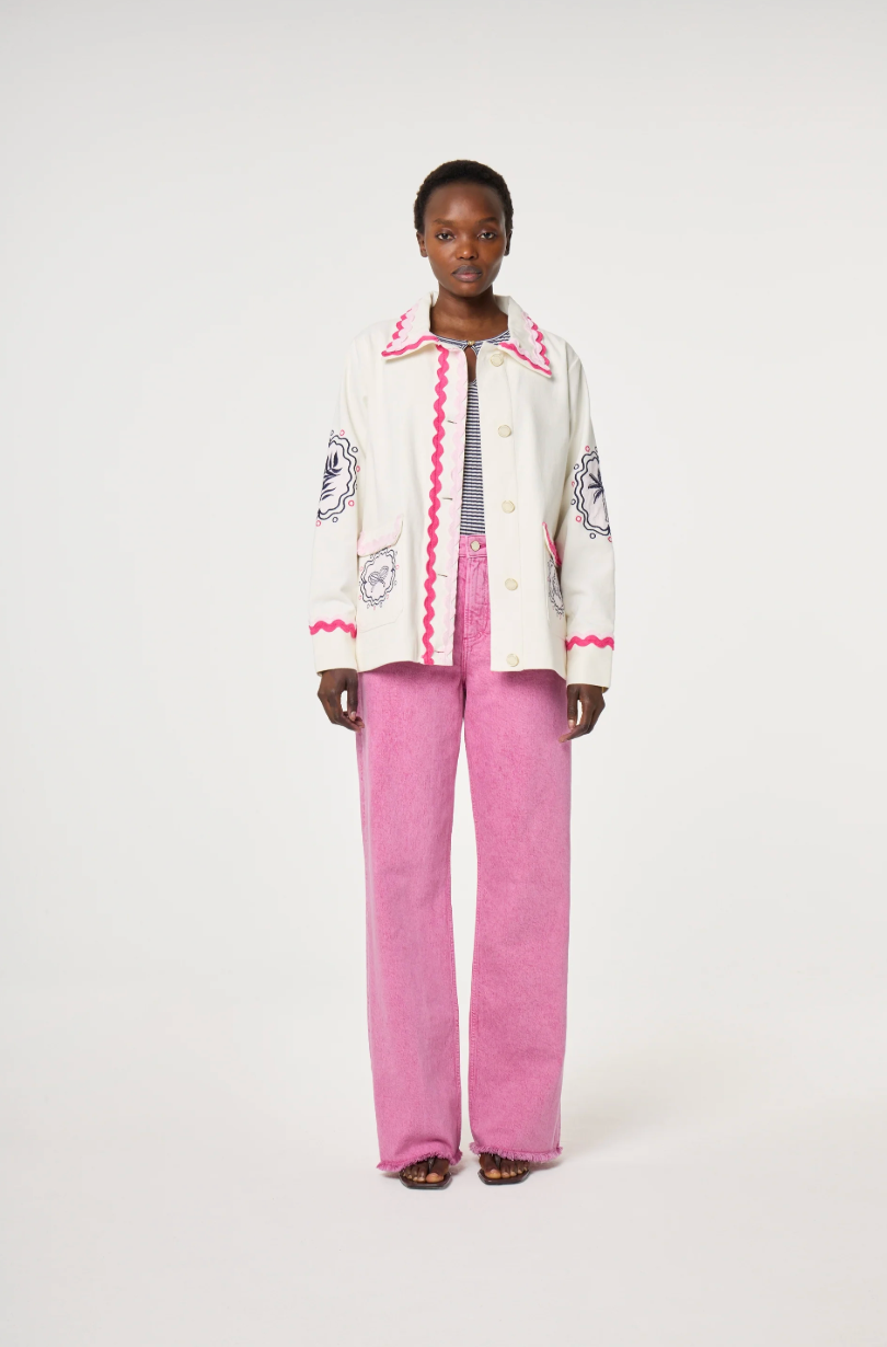 Melodie Embro jacket Cosy White