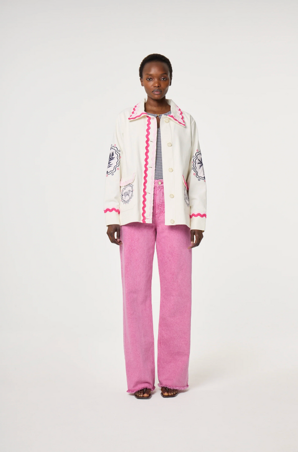Melodie Embro jacket Cosy White
