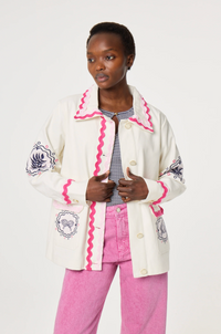 Melodie Embro jacket Cosy White