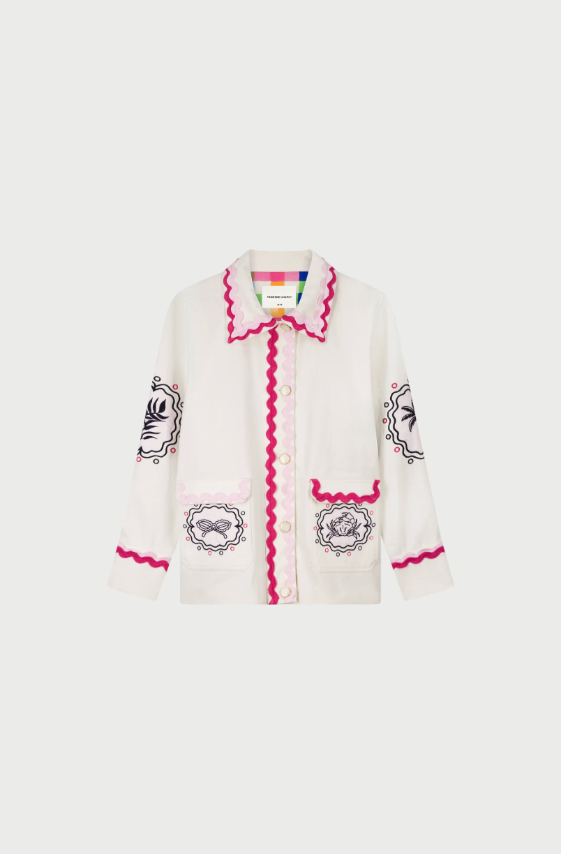 Melodie Embro jacket Cosy White