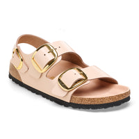 Milano Big Buckle New Beige Leather Sandal