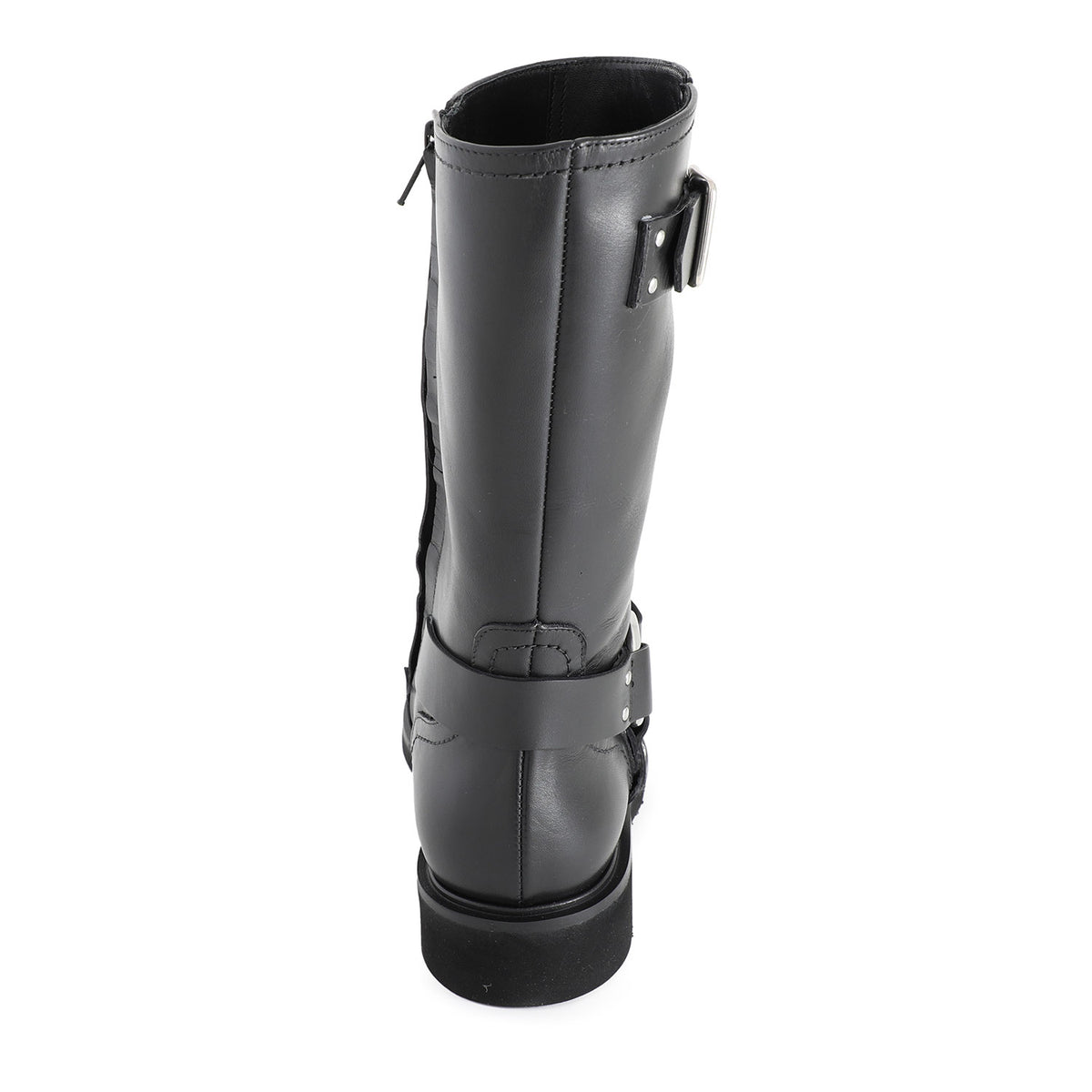 Min Square Toed Biker Boot Black
