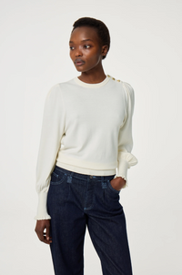 Molly Balloon Pullover Cosy White