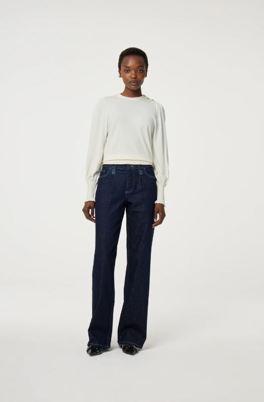 Molly Balloon Pullover Cosy White