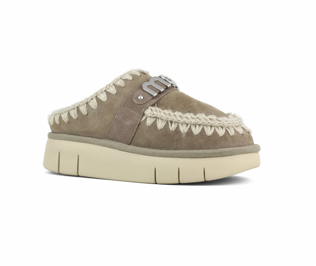 Bounce Eskimo Stitch Clog Elephant Grey