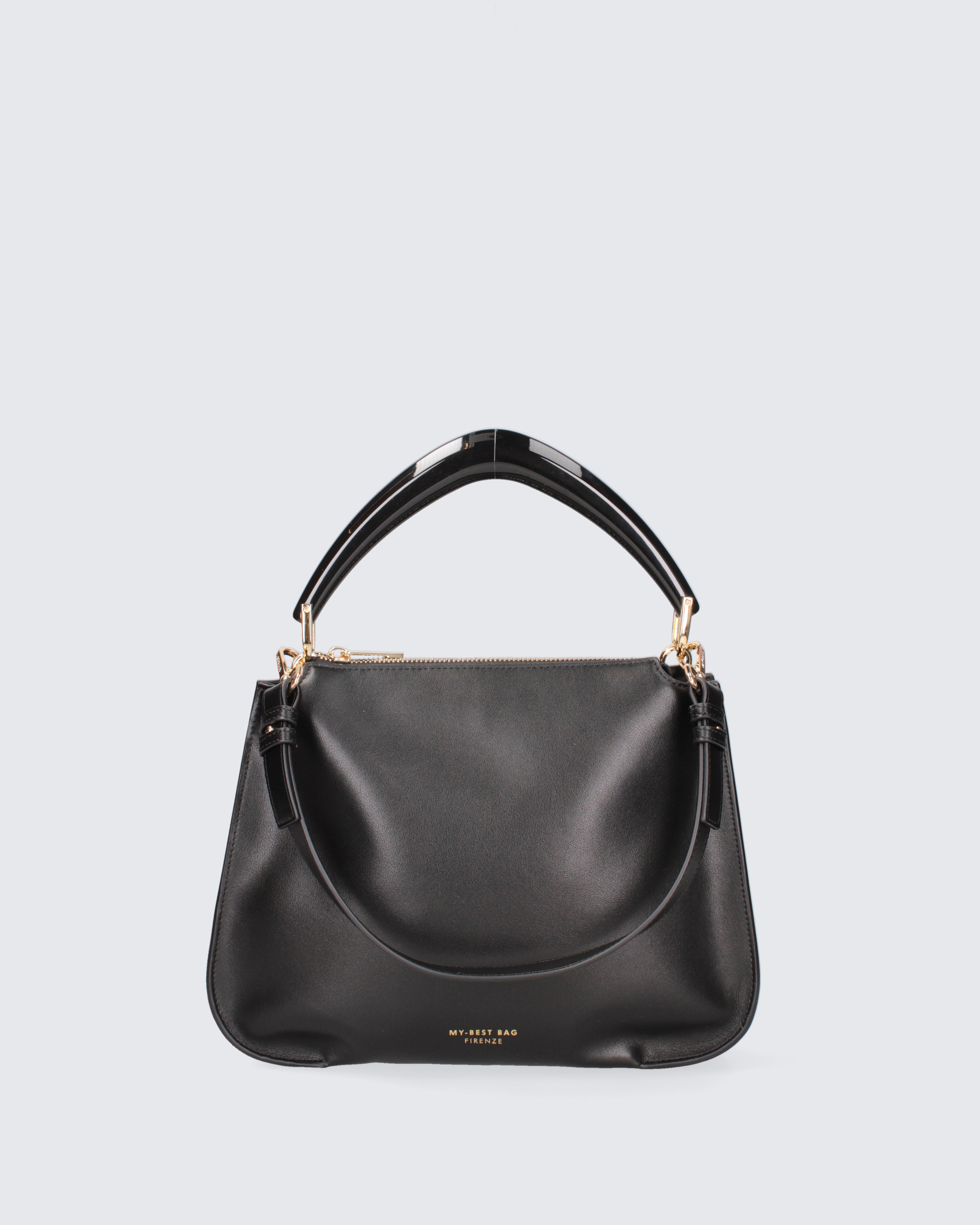 MY BEST BAG Black Leather Handbag The Shoe Gallery