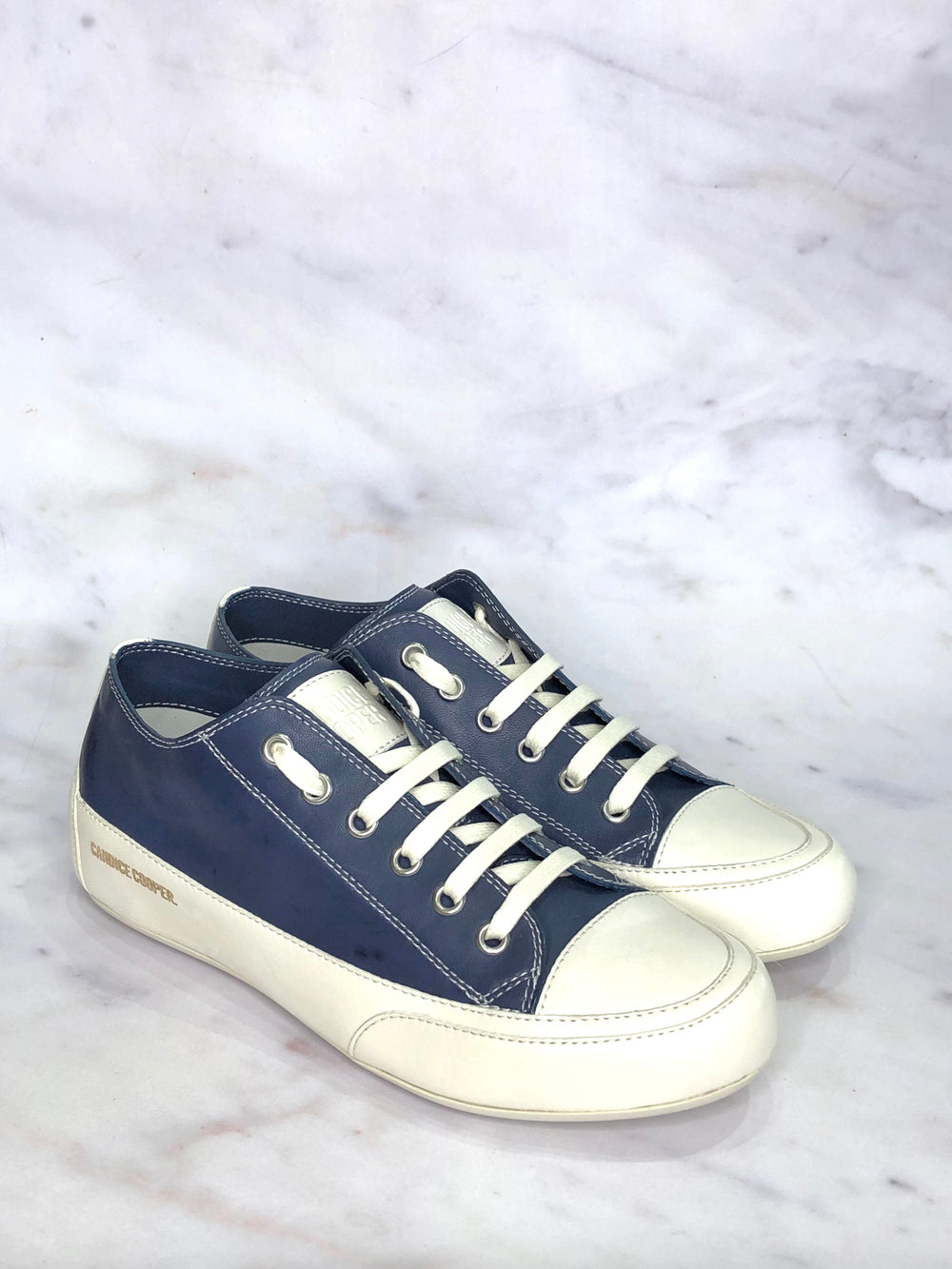Rock Leather Trainers Navy – The Shoe Gallery