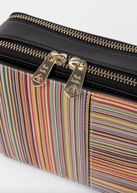 Signature Stripe Leather Cross-Body Bag