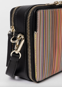 Signature Stripe Leather Cross-Body Bag