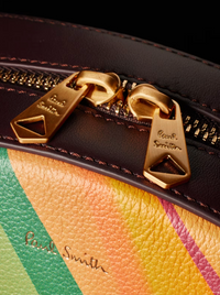 Dusky Swirl Leather Curved Camera Bag