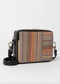 Signature Stripe Leather Cross-Body Bag