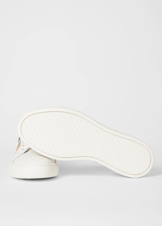 White Leather Dusky Swirl Lapin Trainer