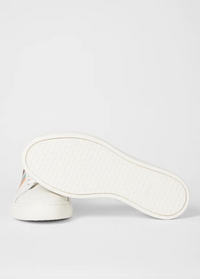 White Leather Dusky Swirl Lapin Trainer