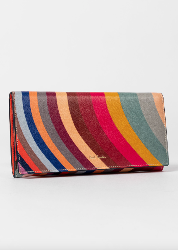 Swirl Leather Tri-Fold Purse