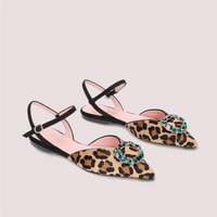 Ella Leopard Print Ballerinas