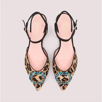 Ella Leopard Print Ballerinas