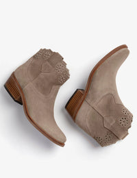 Cali Broderie Suede Cowboy Boot Sand