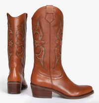 Silvestre Stud Cowboy Boot Cognac