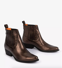 Frontier Metallic Leather Boot Walnut