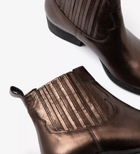 Frontier Metallic Leather Boot Walnut