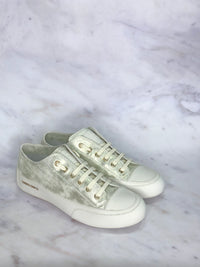 Rock Leather Trainers Gold