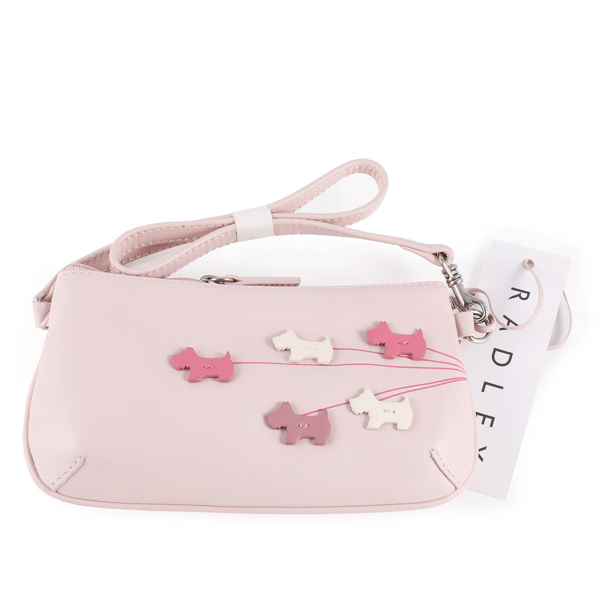 Radley Leather Clutch Mini Bag Walkies Powder Pink