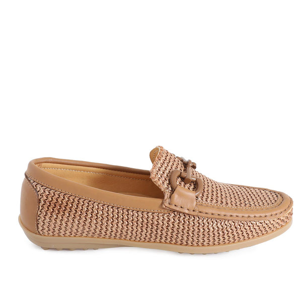Raffia Loafers Caramel