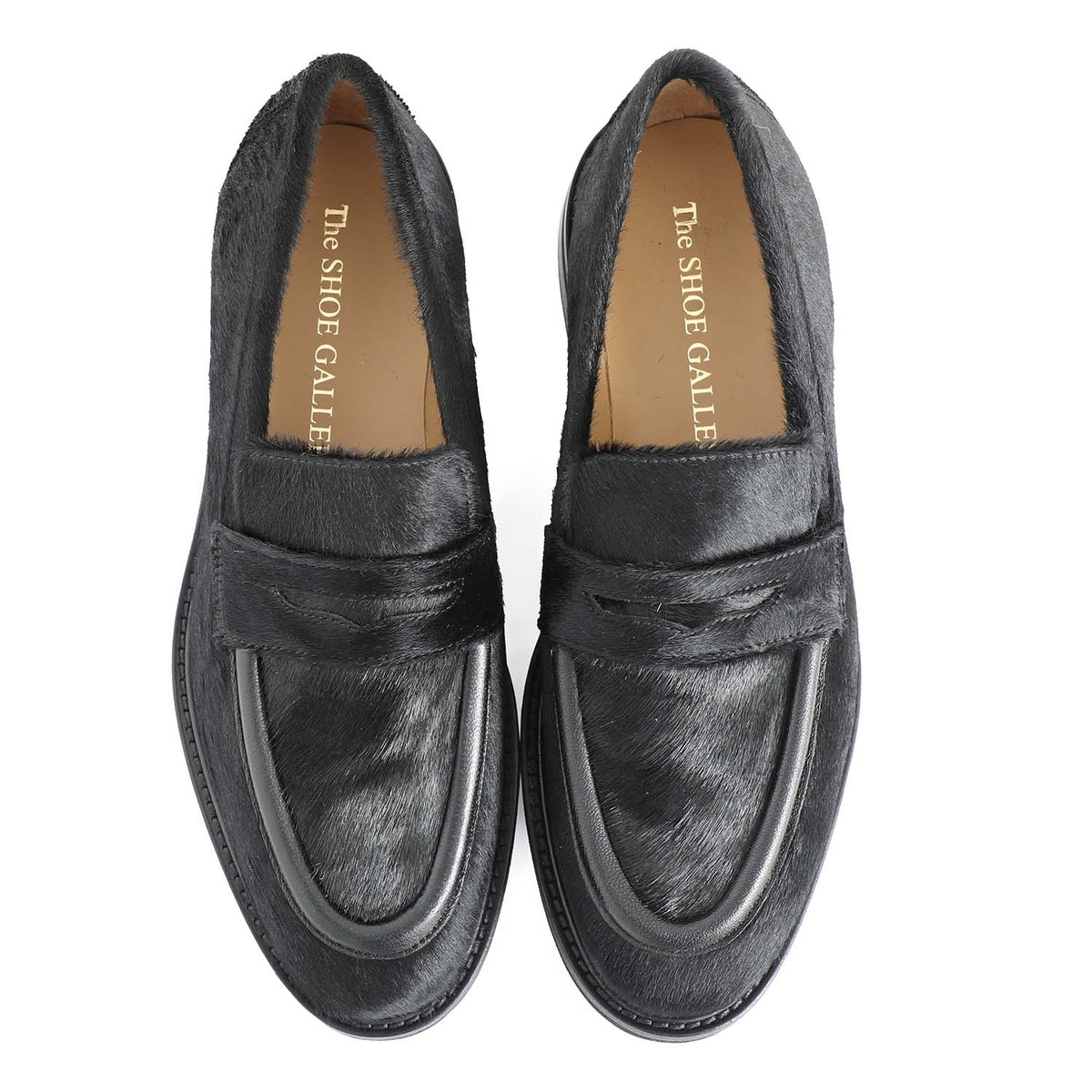 Roma Black Leather Poni Loafer
