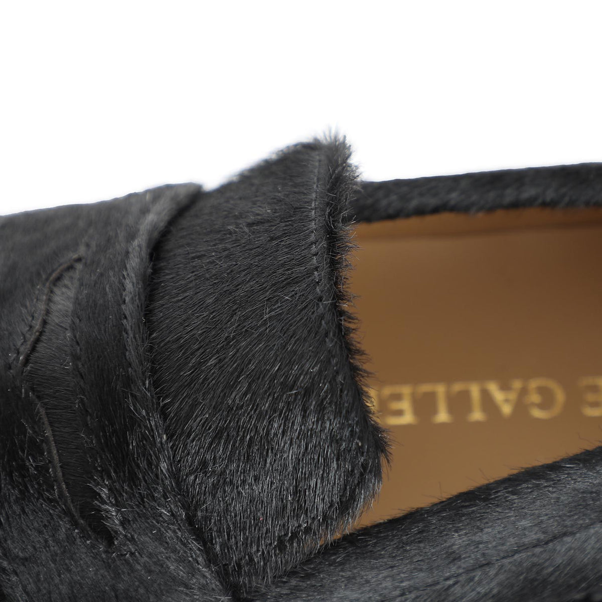 Roma Black Leather Poni Loafer