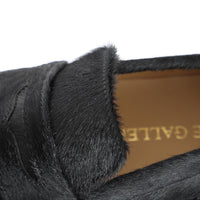 Roma Black Leather Poni Loafer