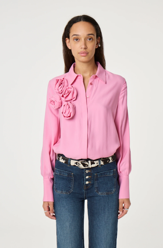 Rosette Blouse Petal Pink
