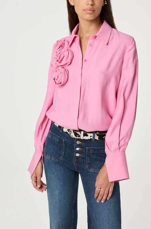 Rosette Blouse Petal Pink