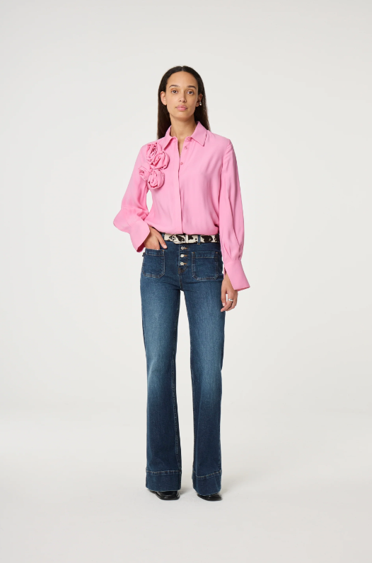Rosette Blouse Petal Pink