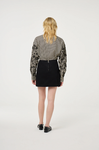 Rosey Blouse Cosy White Black Ink