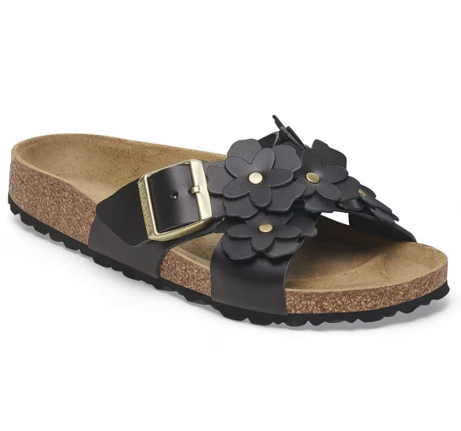 Siena Flower Embellishment Sandal Black