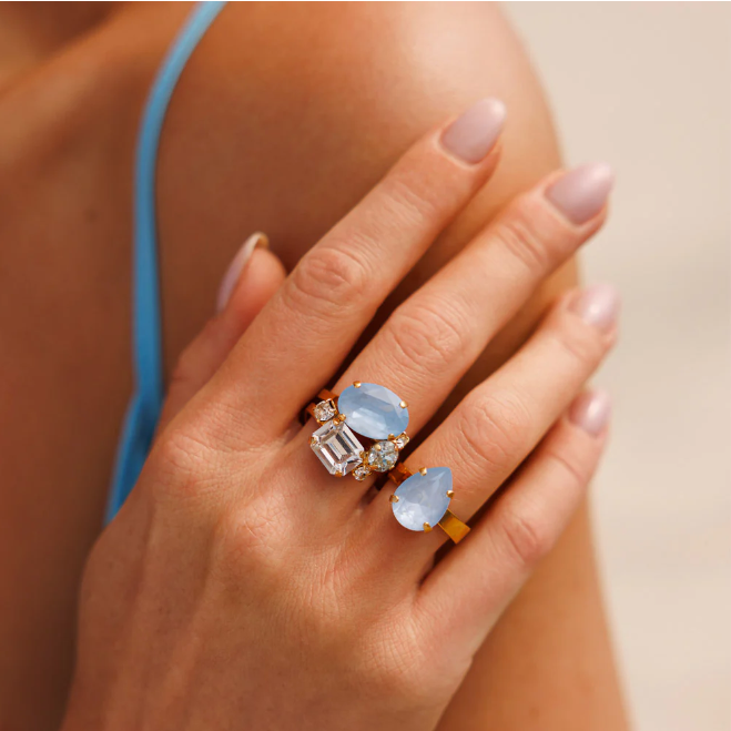 Sky Ignite Mini Carolina Ring Gold