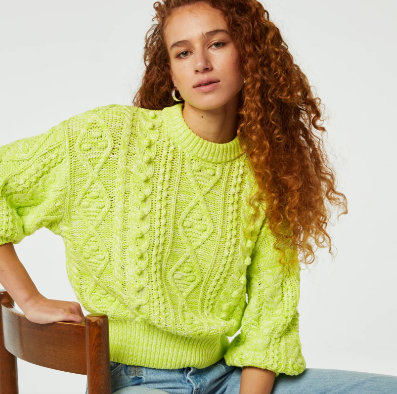 Suzy Pullover 3/4 Sleeve Lovely Lime