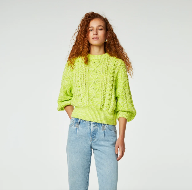 Suzy Pullover 3/4 Sleeve Lovely Lime